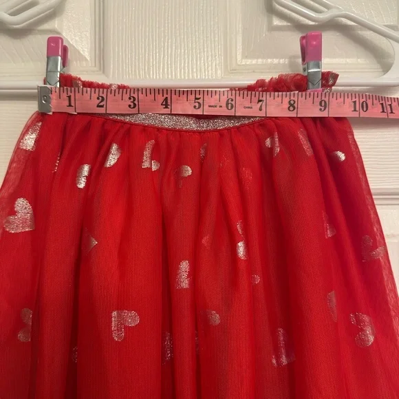 Cat & Jack Red and Silver Sparkle Tulle Skirt - Picture 3 of 5